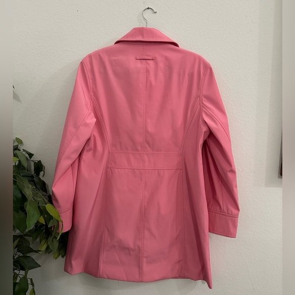 Talbots rain trench coat beautiful pink chic Sz 12 ☔️ 🌧️ upgrade your look - Picture 2 of 5